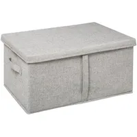 5five simply smart Aufbewahrungsbox aus Karton, Polyester grau 25cm