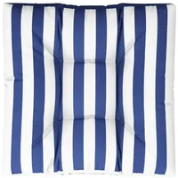 VidaXL Sitzauflage Palettenkissen Blau Weiß Gestreift 70x70x12 cm Stoff,