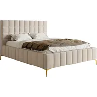 Selsey Polsterbett mit Bettkasten ¦ beige ¦ Maße cm