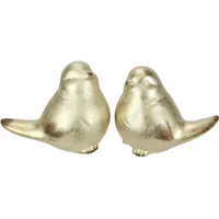 I.GE.A. Vogel aus Keramik 14 x 12 cm gold
