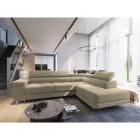 Masseno Ecksofa SELVA R-S mit Schlaffunktion L-Form, Sofa mit