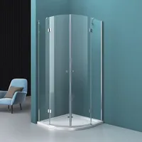 Mai & mai Viertelkreis-Dusche Klarglas-Duschkabine 80x80x190cm Runddusche Duschabtrennung 2