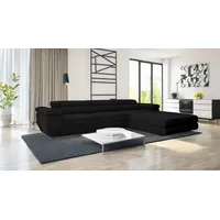Goldstoff Ecksofa mit Schlaffunktion und Bettkasten VENUS TWIN -