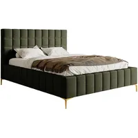 Selsey Polsterbett mit Bettkasten ¦ grün ¦ Maße cm