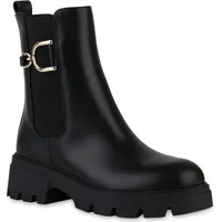 VAN HILL Klassische Stiefeletten in Schwarz PU