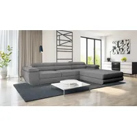 Goldstoff Ecksofa mit Schlaffunktion und Bettkasten VENUS TWIN -