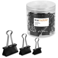 Kwmobile 60x Foldback Klammern Set - 20x 19mm 20x