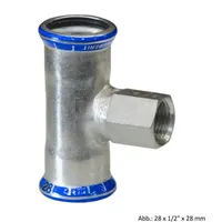 Geberit Mapress Edelstahl T-Stück mit Innengewinde d 28mm x