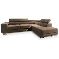 Masseno Ecksofa mit Schlaffunktion Selva - beige ¦ Maße