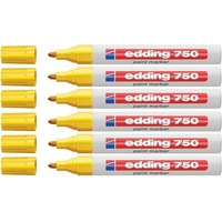 Edding Lackmarker 750, Strichbreite 2-4 mm, Rundspitze, Gelb, 1