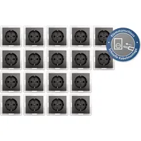 McPower Schutzkontakt-Steckdose McPower "Flair", 250V/16A, Klemmanschluss, anthrazit, matt
