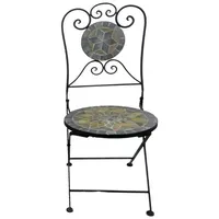 Mojawo Mosaik Klappstuhl Bistrostuhl Balkonstuhl Gartenstuhl Stern Design