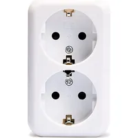 McPower Schutzkontakt-Steckdose 2-fach Weiß