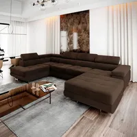 Masseno Ecksofa CASONE L-S mit Schlaffunktion U-Form, Sofa mit