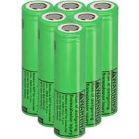 Akkuman 6x LG INR18650-MJ1 3,7V 3500mAh 10A unprotected flat