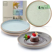 Sänger Rio | Dessertteller 4 teilig, Steingut Frühstücksteller 4