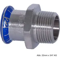 Geberit Mapress Edelstahl Übergang mit AG d22-r1