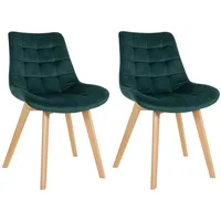 CLP 2er Set Stuhl Brook Samt I Esszimmerstuhl Mit
