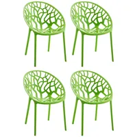 TPFLiving Besucherstuhl Kunststoff grün