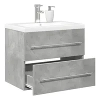 VidaXL Badmöbel-Set Betongrau 2-tlg. Holzwerkstoff