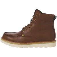 JACK & JONES Herren JFWARCHWAY PU MOC Boot Schnürstiefelette,