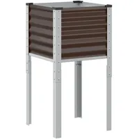 VidaXL Pflanzkübel Braun 45x45x88 cm Stahl