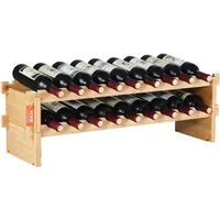 Vevor Weinregal Flaschenregal, Weinschrank Flaschenständer 18 Flaschen, 2-stufig