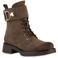VAN HILL Schnürstiefeletten in Braun