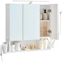 VASAGLE Spiegelschrank weiß 70,0 x 14,5 x 70,0 cm