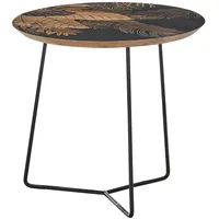 MCA Furniture Xora Beistelltisch Natur, Schwarz Braun, Holz, Metall