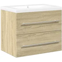 VidaXL Badmöbel-Set Sonoma-Eiche 2-tlg. Braun