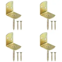 VidaXL Flechtzaunhalter 4 Stk. L-Form Verzinktes Metall
