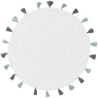 Lytte Kinderteppich, Blau, ø 80 cm, rund - Waschbarer