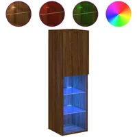 VidaXL TV-Schrank mit LED-Leuchten Braun Eichen-Optik 30,5x30x102 cm