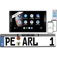 Creasono 2-DIN-Autoradio mit Apple Carplay & Android Auto, Rückfahrkamera