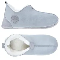 Vanuba - Damen Hausschuhe Oxford Lammfell Leder Wolle Pantoffeln