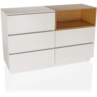 Hjh living Sideboard MELMO S - Weiß/Eiche