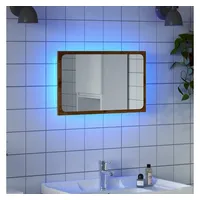 VidaXL Badspiegel mit LED-Leuchten Artisan-Eiche 60x8,5x38 cm