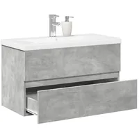 VidaXL Badmöbel-Set Betongrau 2-tlg. Holzwerkstoff