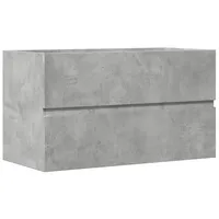VidaXL Bad-Hängeschrank Betongrau 80x38,5x45 cm Holzwerkstoff