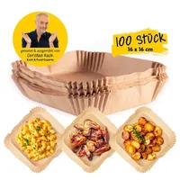 Rachs kochwerk Backpapier-Schalen für Heißluft-Fritteusen 100er-Set