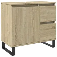 VidaXL Badschrank Sonoma-Eiche 65x33x60 cm Holzwerkstoff