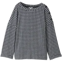 Tom Tailor Damen 7/8 Arm Sweatshirt, blau, Kariert, Gr.