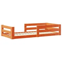 VidaXL Massivholzbett ohne Matratze Wachsbraun 70x140 cm Kiefernholz