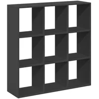 VidaXL Raumteiler-Bücherregal Schwarz 102x29x103,5 cm Holzwerkstoff