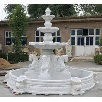 Casa Padrino Luxus Barock Marmor Springbrunnen Weiß Ø 380