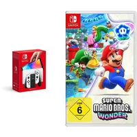 Nintendo Switch OLED weiß + Mario Wonder