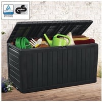 DEUBA Gartenbox Auflagenbox 270L UV-beständig Haltegriffe Rollen Verschlussvorrichtung Balkon