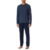 SCHIESSER Schlafanzug lang-Nightwear Set Pyjamaset, Admiral_182197, 106
