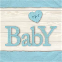 Ambiente Home Ambiente 20 Servietten Baby Holzoptik Motiv Herz